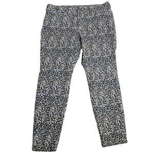 Old Navy | Pixie Chino Leopard Cropped Pants Stretch | Size 12P